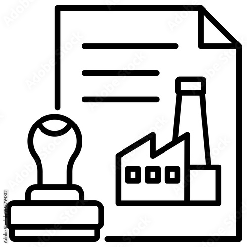 Regulatory Permits Icon vector Illustration For Design.