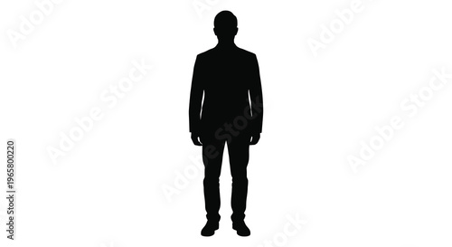 A full body shot of a man in a dark contrasting silhouette
