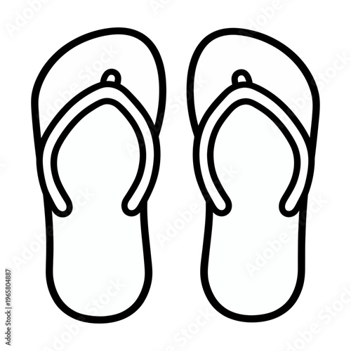 Vector of a pair of flip flops