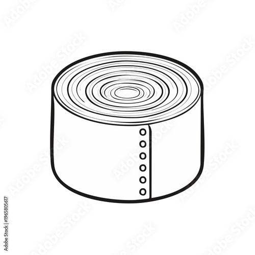 Roll of medical bandage with holes, medical supplies, first aid, wound care