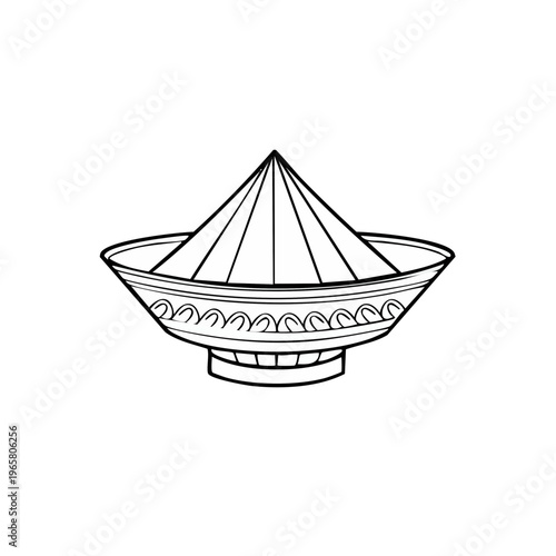 Traditional citrus juicer with decorative etched rim and conical reamer for manual fruit extraction