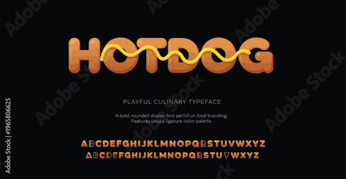 A playful culinary typeface design for food branding and advertising