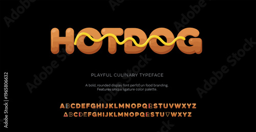 A playful culinary typeface design for food branding and advertising