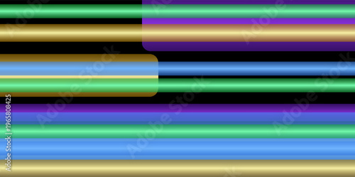 Neon tube lamp set. Glowing led light line beam collection. Bright luminous fluorescent bar stick lines. Shining colorful strip element pack to divide, separate, decorate. Vector illustration