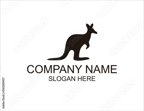 Kangaroo vector icon template illustration design