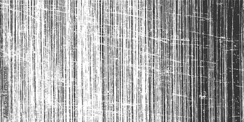 Vertical black and white distressed grunge texture with fine scratches and vertical lines abstract background
