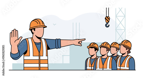 World Day for Safety and Health at Work construction site scene