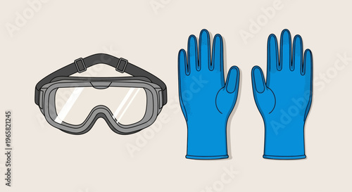 World Day for Safety and Health at Work Gloves and Goggles