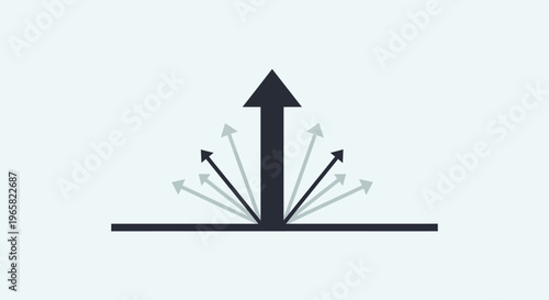Black Arrow Pointing Upwards with Smaller Arrows.