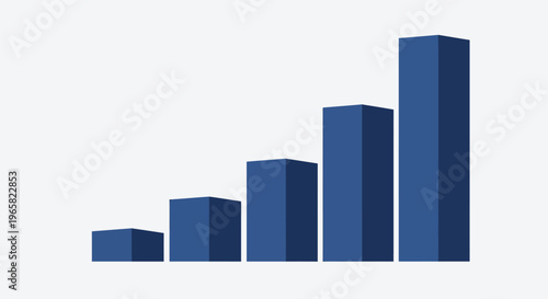 Blue Bar Graph with Increasing Values.