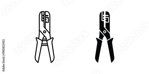 Comparison of standard and heavy-duty pliers in black and white illustration