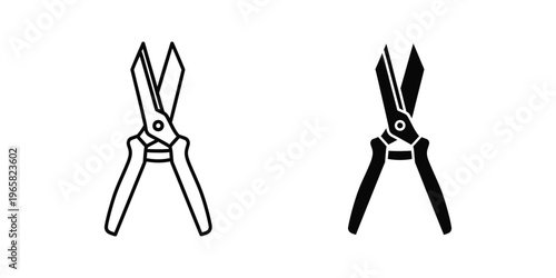 Comparison of traditional and modern design scissors with different handle styles