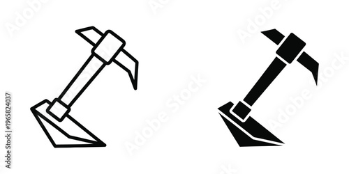 Comparison of a traditional pickaxe and a modern mining pickaxe design