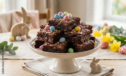 Chocolate Brownie Dessert Easter Candy Treat