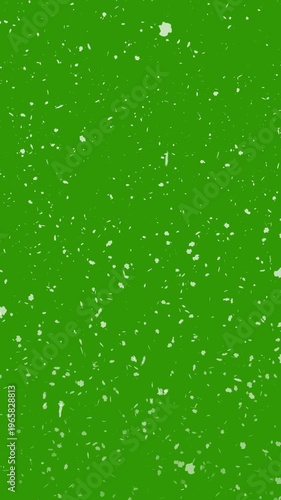 snow falling  on green screen