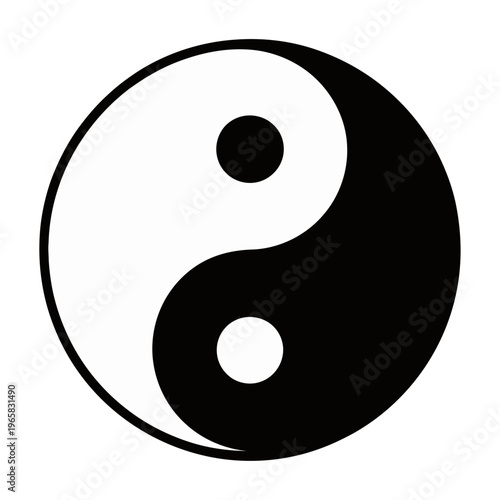 Photos Yin yang symbol vector representing balance and harmony