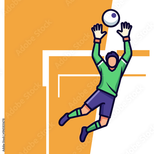 Soccer player kicks ball in green uniform during daytime sports event