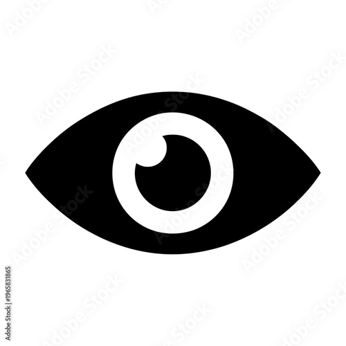 Vector of a stylized eye with a spiral pupil in the center