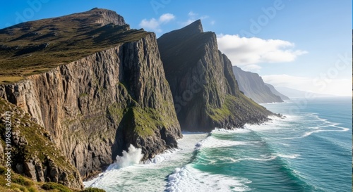 Majestic Slieve League Cliffs and Turquoise Atlantic Ocean Landscape