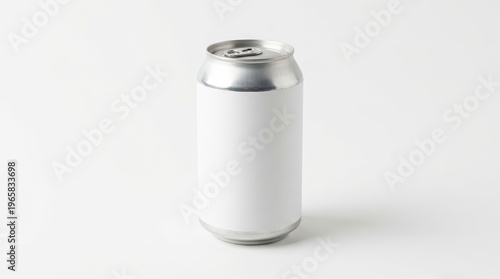 Blank aluminum beverage can mockup for product display