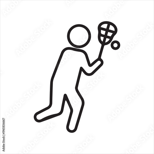  Lacrosse icon for web apps, mobile apps. Graphic element illustration