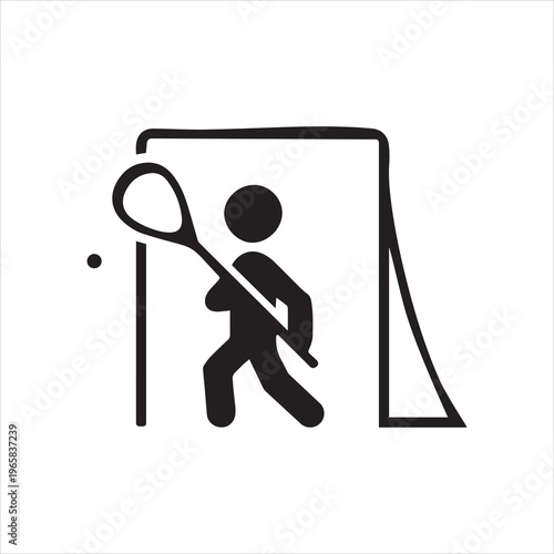 Lacrosse Goalie Icon - Illustration Adobe Illustrator Artwork
