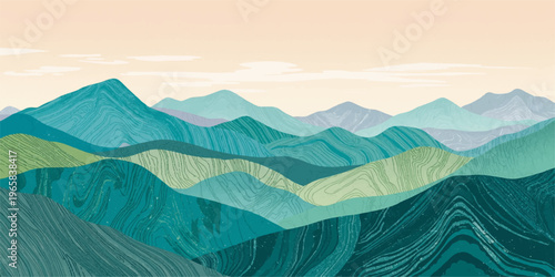 A misty morning light breaks over the blue Alps as the mountain peaks emerge from a dense fog above the forest valley at sunrise.