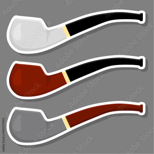 set different types smoke pipes different size for tobacco