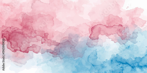 Abstract watercolor background with a purple and rose pink grunge texture featuring a soft marble pattern on silk fabric material and violet paint art.