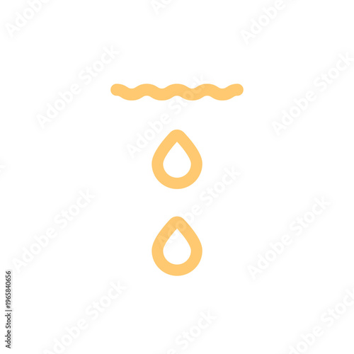 Yellow urine drops sign for urinalysis testing. Medical vector illustration for bladder infection, cystitis, kidney disease analysis. Rapid pH, ketone research and ovulation detection.