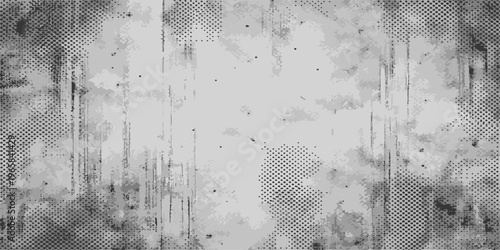 Abstract grunge wall texture with a dirty gray concrete pattern and vintage paper design featuring a grungy cement backdrop and rough paint strokes on a black textured stone illustration