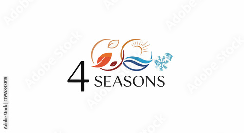 Stylized logo depicts the number 4 followed by "SEASONS" and seasonal imagery