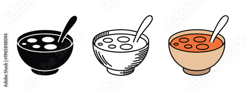 comfort food bowl of chili with spoon, warm homemade meal illustration, hearty stew dish concept, cozy kitchen dining idea, spicy chili beans bowl, simple clean vector illustration design.