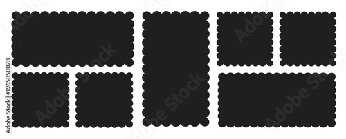 Set of Zigzag and black Shapes. Rectangle shape frame with zigzag edge. set wavy edge frames. vector illustration.
By Gfxgner