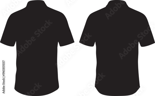 Black silhouette short sleeved shirts clothing fashion