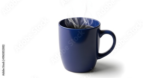 blue cup isolated on white