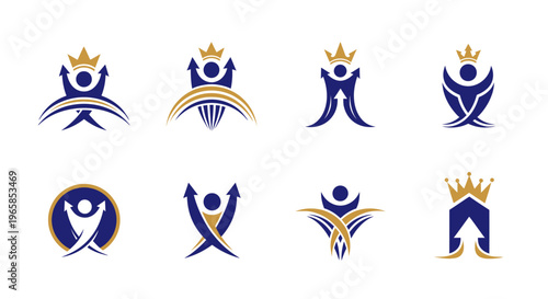Logo Designs with Crowned Figures.