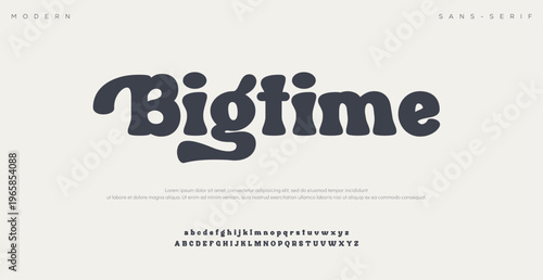 Bigtime font logo design and typography