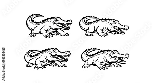 Alligator Sketches - A Collection of Reptilian Illustrations.