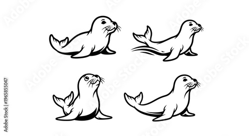 Charming Seal Pups - A Collection of Adorable Marine Mammals.
