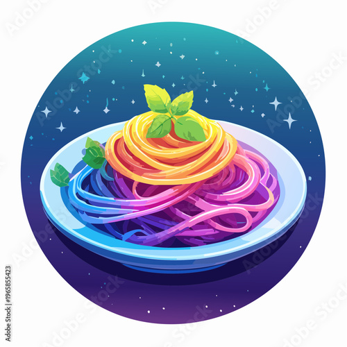 Neon Glow Pasta unter UV Licht