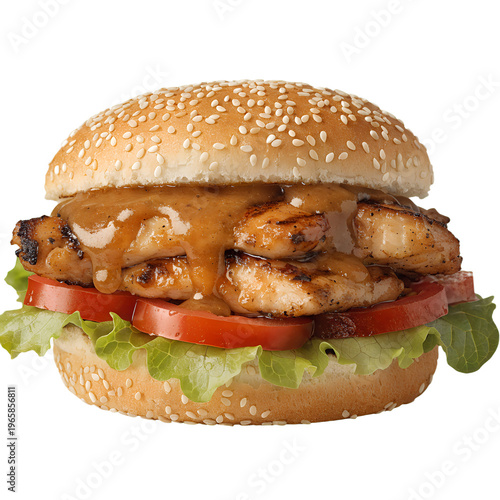 hamburger isolated on white