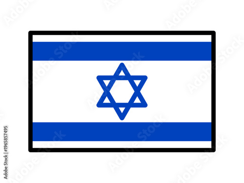 イスラエルの国旗のイラスト素材2