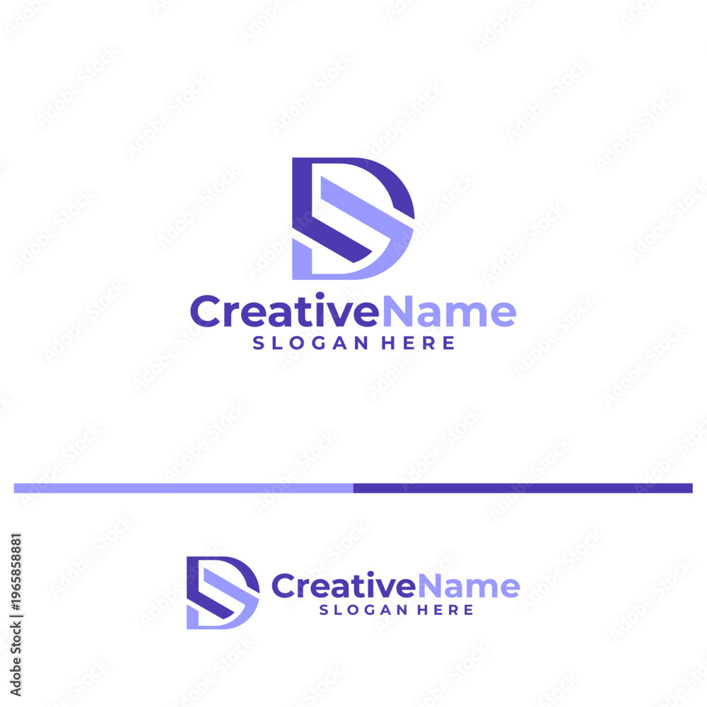 Fototapeta premium Initial DS logo design concept vector. Creative Letter DS logo template vector illustration