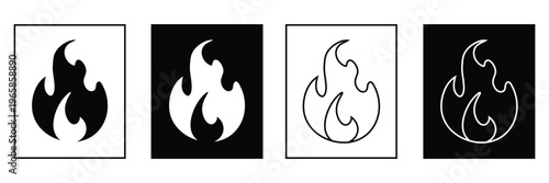Fire icon vector for web and mobile app. fire sign and symbol eps 10.