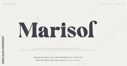 Marisol font and alphabet display on white background