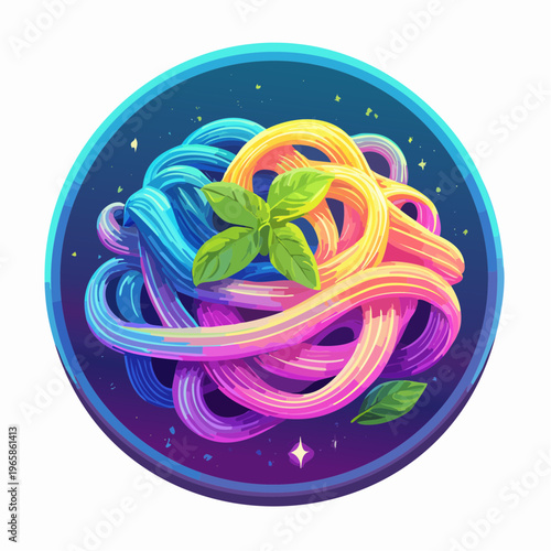 Neon Glow Pasta unter UV Licht