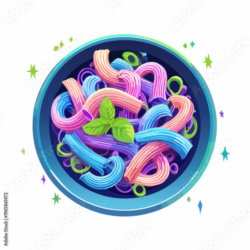 Neon Glow Pasta unter UV Licht