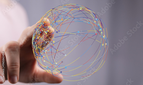 Abstract image of a hand to...