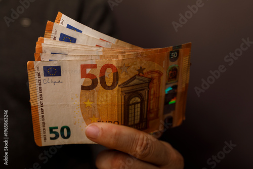Close up of person holding ...